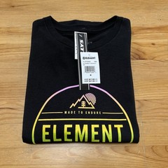 ELEMENT T-Shirt Mens Medium M Black Alignment Graphic Gradient Logo Skate NWT