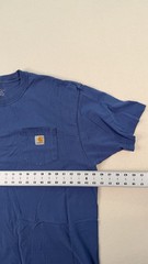 Carhartt Pocket T-Shirt Blue XL Regular Workwear Heavyweight Cotton Logo Tee