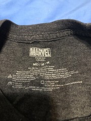 MARVEL Captain America Distressed Graphic Mens T-Shirt – Dk Gray – Size M
