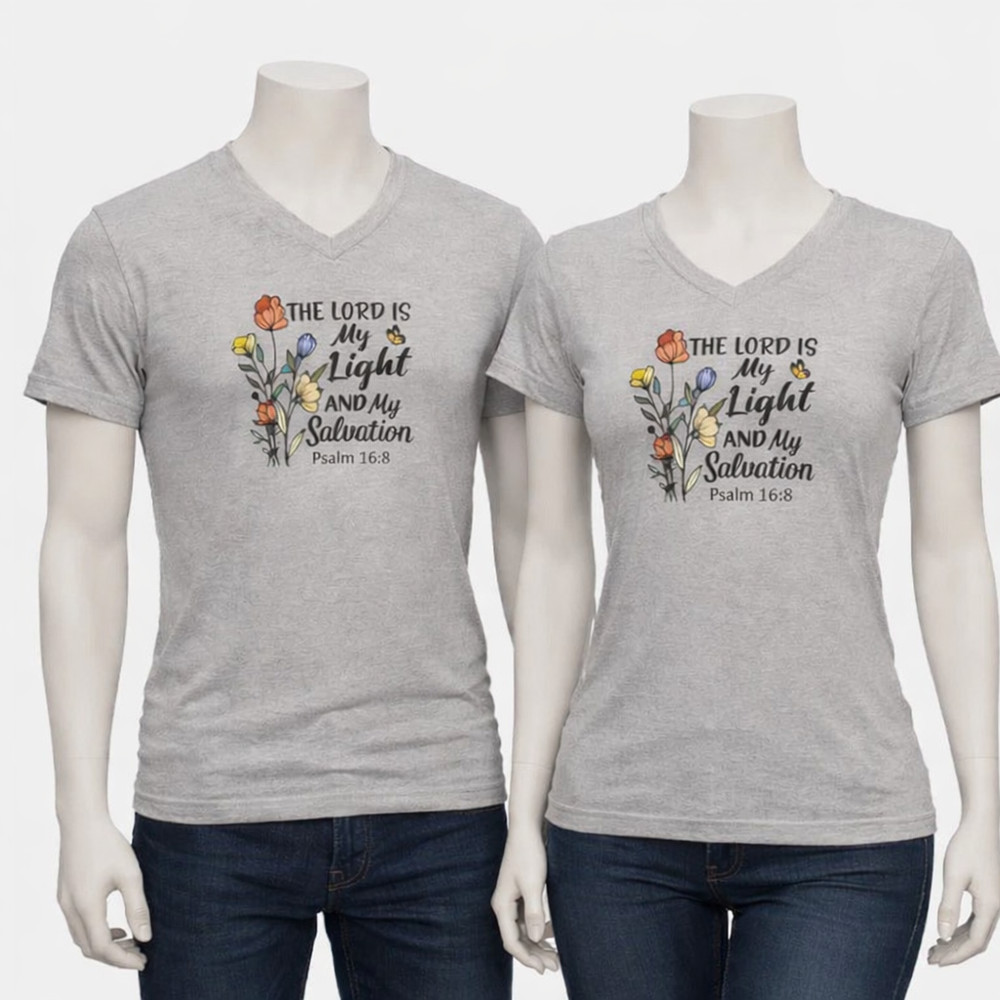 Cyberwear Spiritual T-Shirt “I will not be Shaken” Psalm 16:8 Stretchable Small