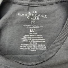 The Breakfast Club Movie Graphic T Shirt Men’s M L Gray Iconic Film Tee