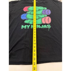 Domino Lux My Ninjas Graphic T-Shirt Mens XL Black Cotton Made in USA Streetwear
