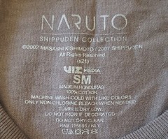 Naruto Shippuden Kakashi Team 07 T Shirt, Gray, Size Small