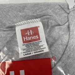 Hanes Muscle Tee Gray Light Steel Large 42-44 1998 15763 90% Cotton NOS
