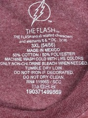 The Flash T Shirt 3XL DC Comics Red Cotton / Polyester