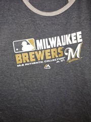 Majestic MLB Authentic Milwaukee Brewers Tank Top 2X Gray Racerback XXL