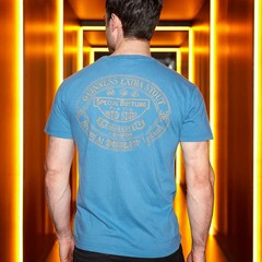 Guinness Gold Harp Premium Trademark 1759 Label Blue T-Shirt new in plastic 3XL