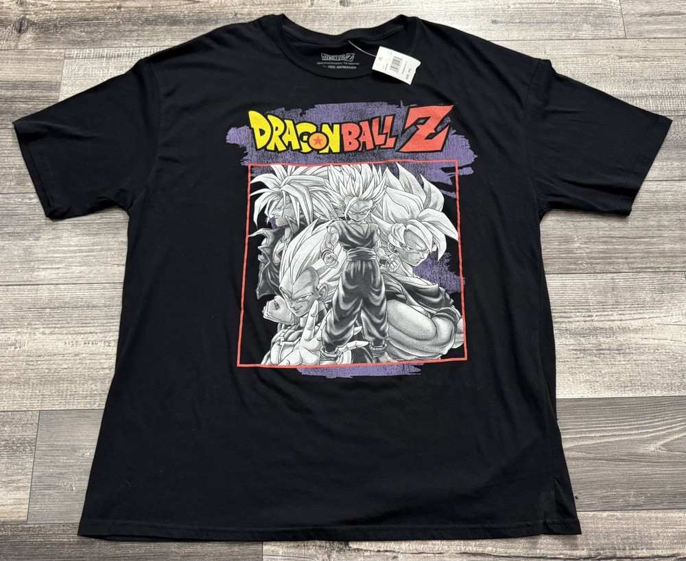 NEW Dragon Ball Z Teen Gohan Shirt Mens 2XL Anime Tee Black Short Sleeve Toei