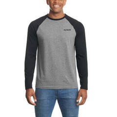 NWT Hurley Men’s Raglan Long Sleeve Tee, Light Weight