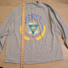 J. Galt Venice Beach Long Sleeve Shirt Adult XL Gray Surf California Muscle