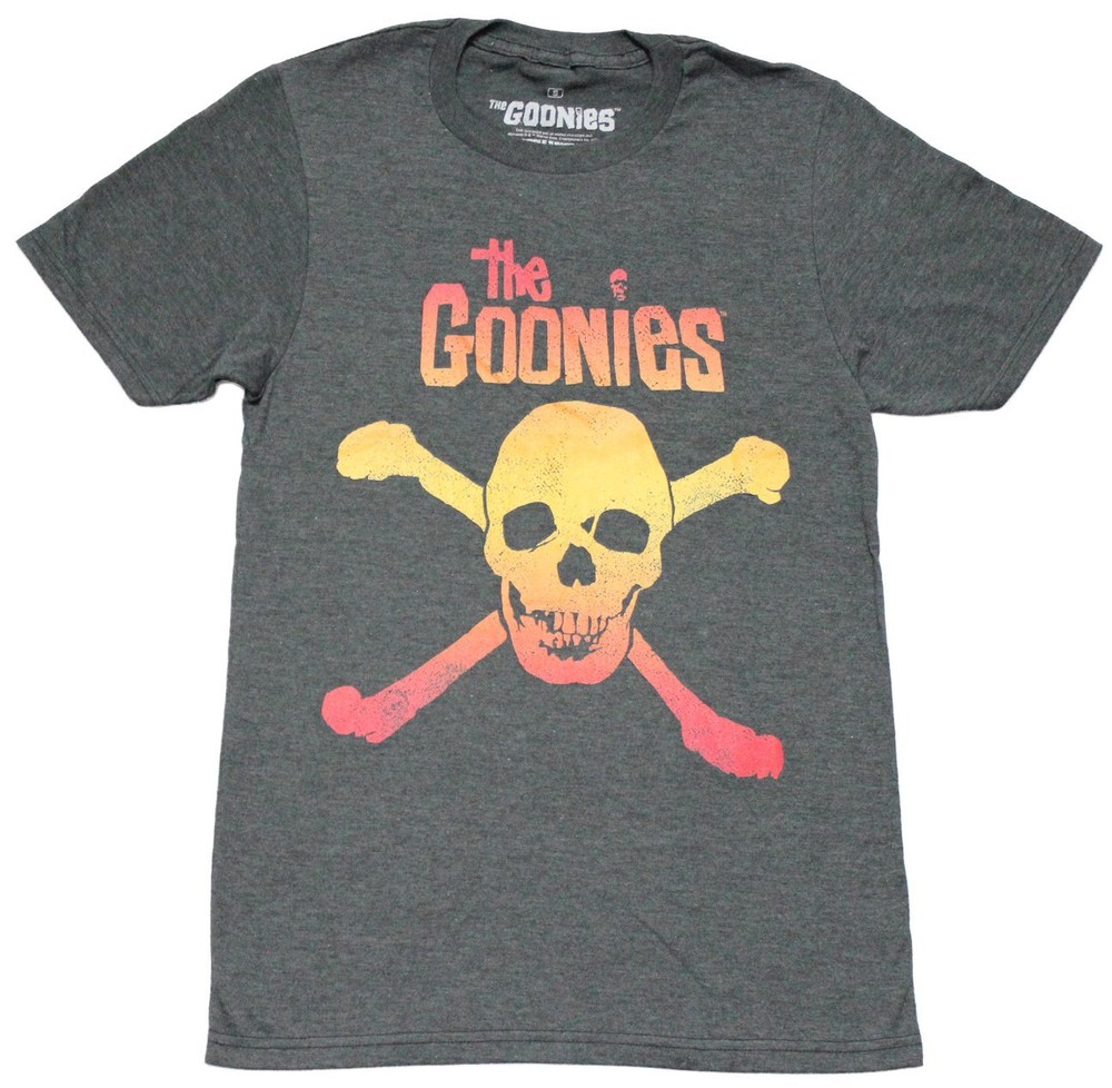 The Goonies New Adult T-Shirt – Willy Skull and Crossbones Color fade Image