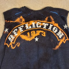 Men’s Affliction Reversible Sleeveless Tank Top Sz L Live Fast American Customs