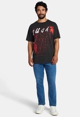 Bush Men’s Boxy Fit Graphic Band Tee Shirt, Size XL (40-42) NEW Charcoal