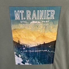 Eddie Bauer Mt. Rainier Graphic T-Shirt Men’s Size M Green Short Sleeve NWT