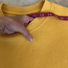 Access Thermal Top Mens 2XL Yellow Waffle Knit Pullover Crewneck Base Layer