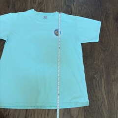 90s Y2K Vintage Salty Dog T-Shirt Turquoise Size Large Mens Panama City Anvil