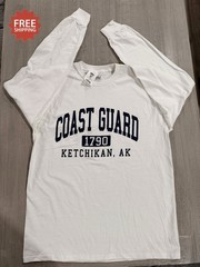 USCG U.S. Coast Guard “1790 KETCHIKAN, AK” Long Sleeve T-Shirt -Size M / MEDIUM