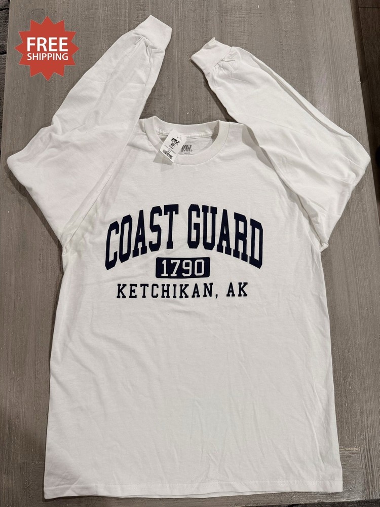 USCG U.S. Coast Guard “1790 KETCHIKAN, AK” Long Sleeve T-Shirt -Size L / Large