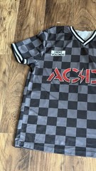 Black Men’s Medium AC/DC High Voltage Graphic Design T-shirt Short Sleeve V Neck
