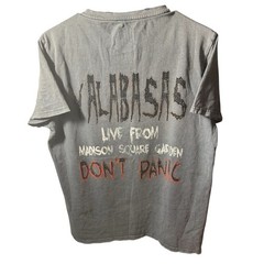 Valabasas Graphic Tee Mens sz S Grunge Skull Don’t Panic Gray 100% Cotton Street