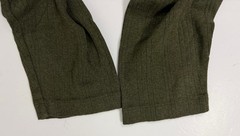 Vintage Ribbed V-Neck Shirt Men XL Minimal Olive Rayon Cotton Long Sleeve Murano