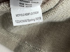 Toad&Co Shirt Mens XL Beige Long Sleeve Hemp Organic Cotton Pocket Modfield Crew
