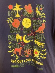 Sing Out Loud Festival 2025 Concert T-Shirt Band Tee Hozier L VanceJoy Beadoobee