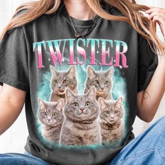 Custom 90s Bootleg Style T-Shirt Personalized Pet Photo Tee