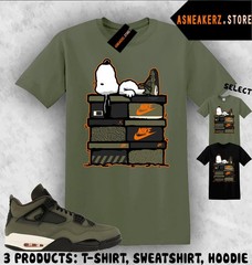 Shirt Match Undefeated x AJ 4 OG 2025 Sneaker Matching Sneakerhead S Dog T-Shirt