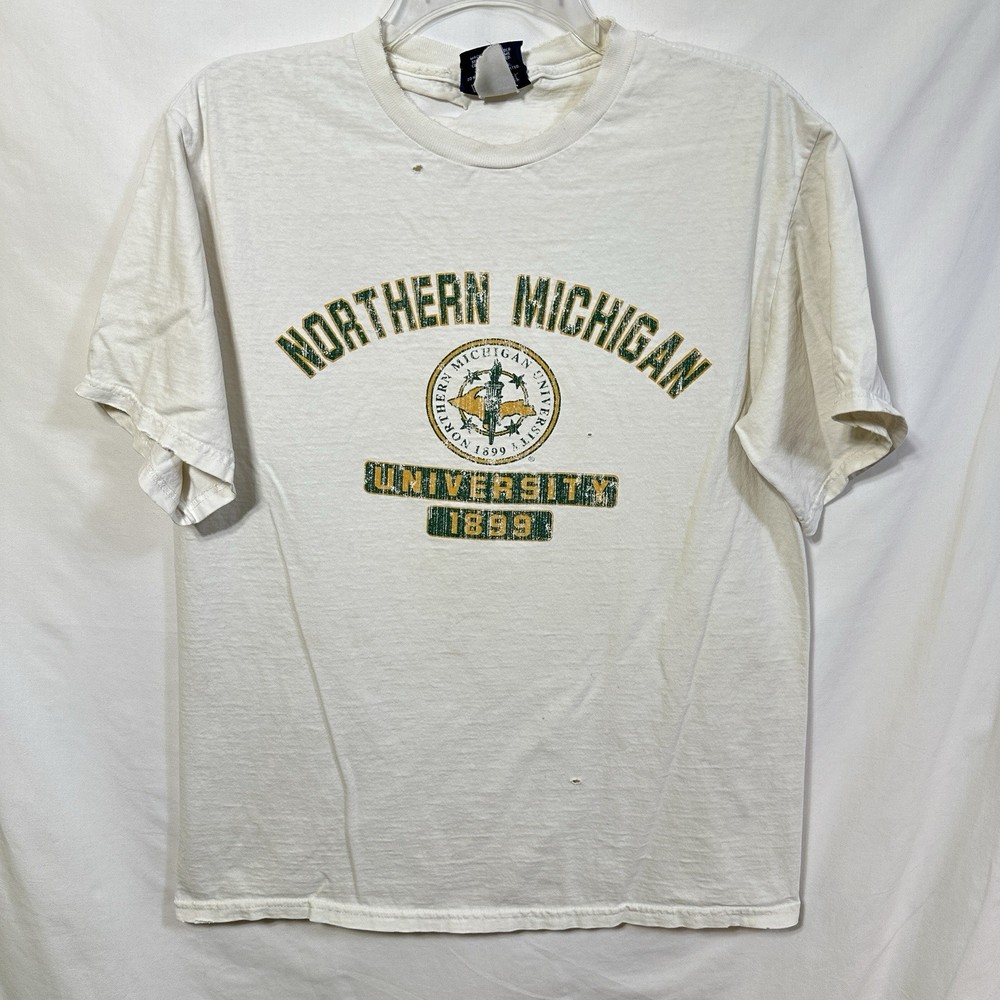 Vintage Distressed Northern Michigan University NMU JanSport Medium T-Shirt Tee