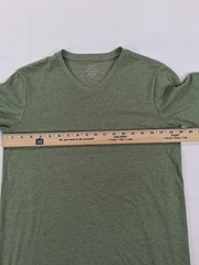 George Mens Size S (34-36) V Neck Olive Green Short Sleeve T-Shirt NWOT