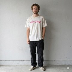 URLA T-Shirt Mens XL White Love Sucks Graphic Cherub Angel Streetwear Grunge