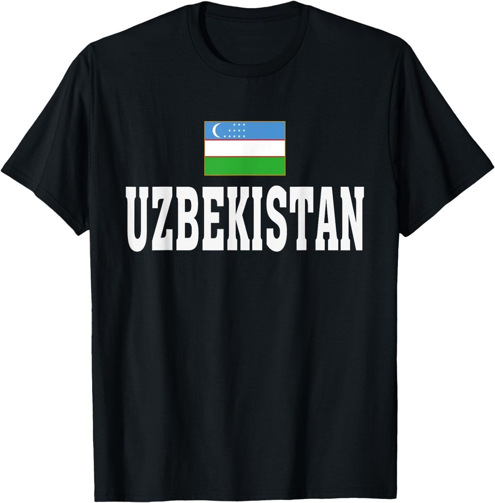 Uzbekistan Flag Patriotic Country Roots Souvenir T-Shirt