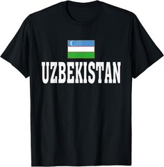 Uzbekistan Flag Patriotic Country Roots Souvenir T-Shirt