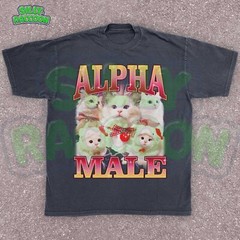 Sarcastic Cat Meme Shirt for Men, Ironic Alpha Male Kitten Tee, Funny Gift