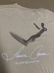90s Lance Carson Surfboard Surf T Shirt LARG – USA MADE (two small holes- faded)