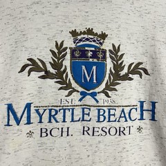 Vintage Cal Cru Myrtle Beach Resort Gray Blue Short Sleeve T-Shirt Adult L/XL