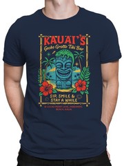 Kauai’s Gecko Grotto Tiki Bar Design Men’s T-shirt