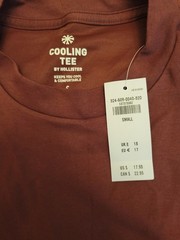 Hollister Cooling Tee Men’s Crew Neck Short Sleeve Solid Brown T-Shirt Size S