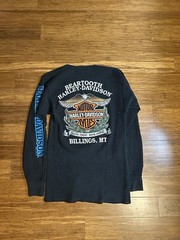 Vintage 1991 Harley Davidson Billings MT Wolf Thermal Waffle Knit – XL