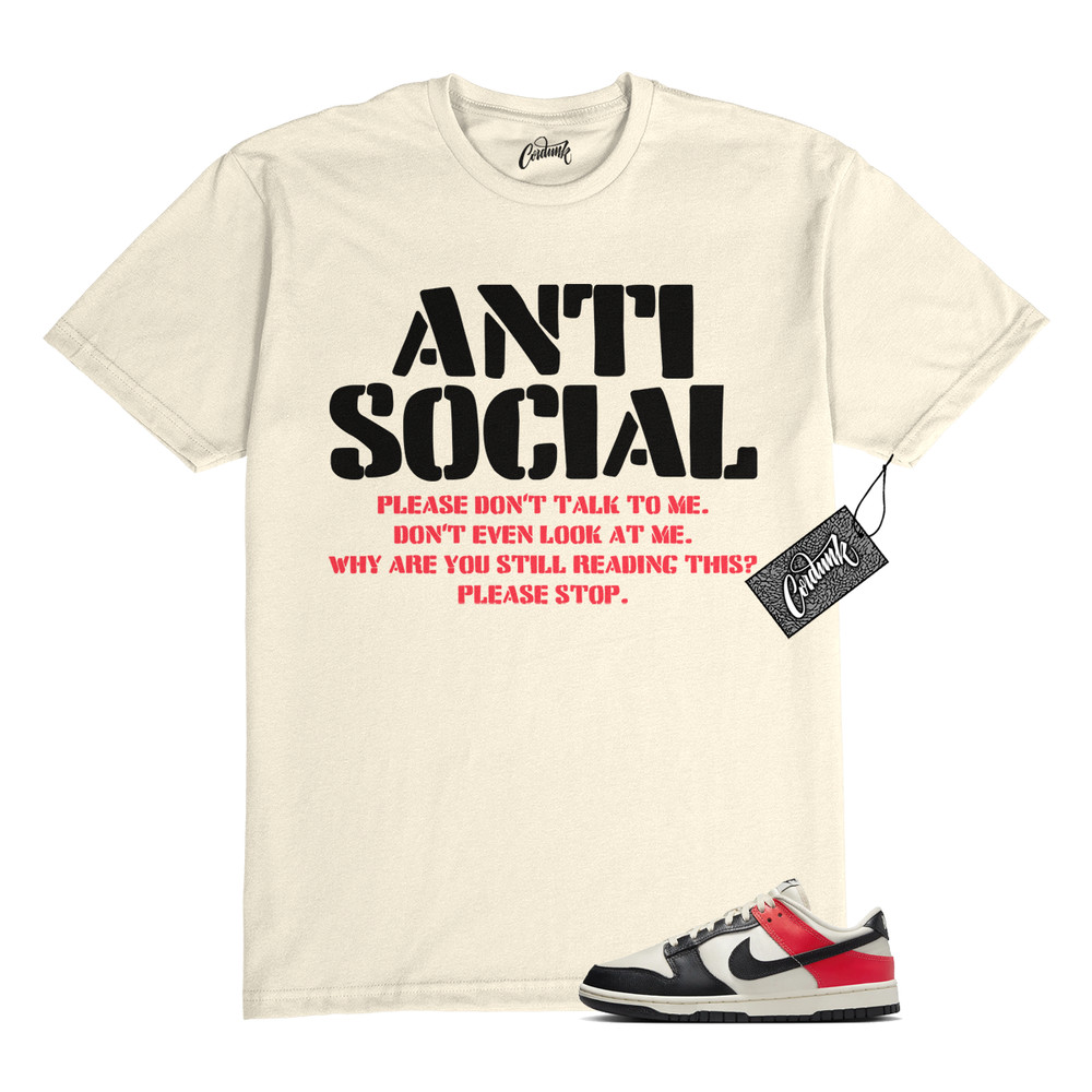 Dunk Bright Crimson Black Toe Pale Ivory Low T Shirt to Match AS