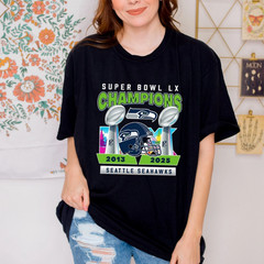 Seattle Seahawks Super Bowl LX Champions Shirt Seahawks Fan Tee – Size S to 5XL