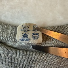 Vintage 80s Champion Cotton Rayon Gray Distressed Single Stitch T Shirt Sz XL