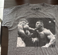 Men’s Gray Boxing Mike Tyson Print Crew Neck Short Sleeve T-Shirt Size M