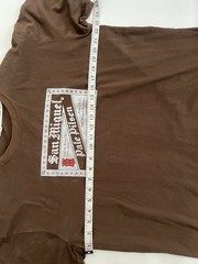 San Miguel Pale Pilsen Beer Top Mens L Brown Graphic Logo Casual Vintage Style