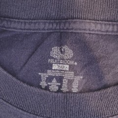 Fruit of the Loom Shirt Mens Large Gray Sun Faded Distresed Grunge