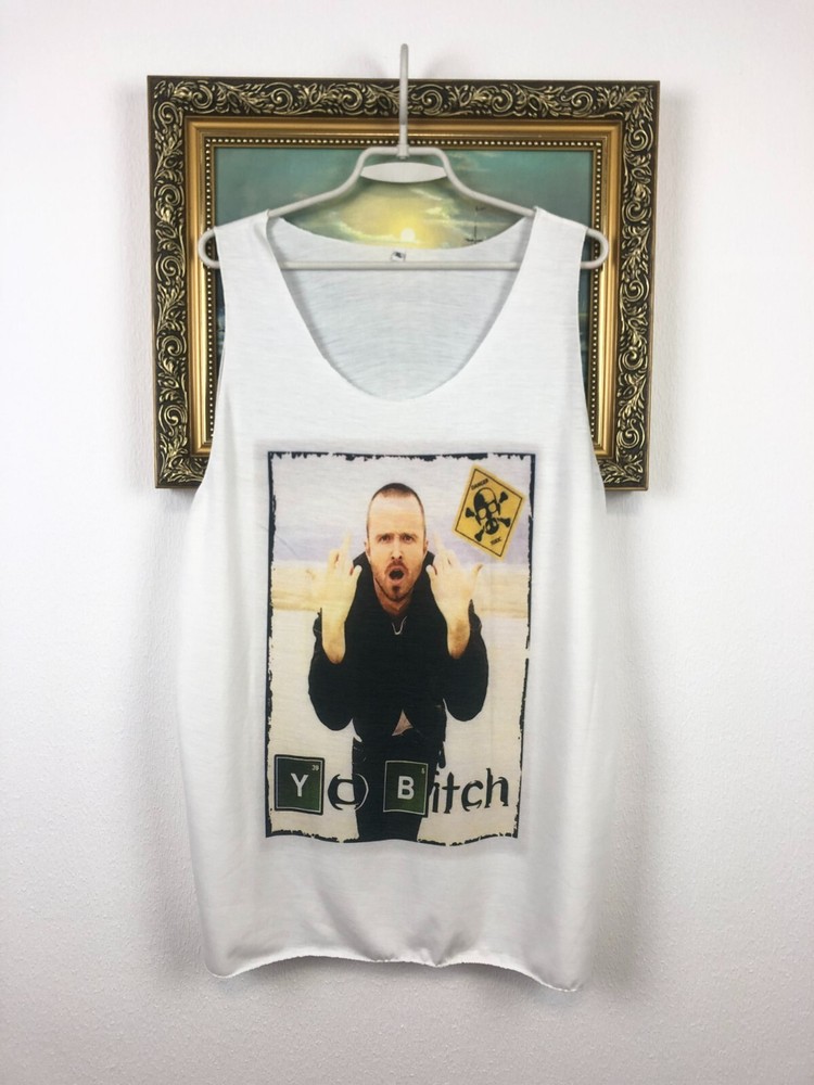Breaking Bad Jesse Pinkman Shirt Tee Vest Sleveless White Mens Hype Rare Size XL