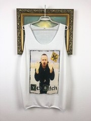 Breaking Bad Jesse Pinkman Shirt Tee Vest Sleveless White Mens Hype Rare Size XL