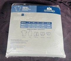 Stafford 3 Mens V-Neck Shirts 100% Combed Cotton XX-Large White NEW SEALED