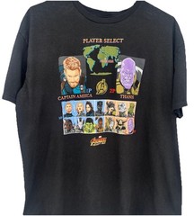 Marvel Avengers Infinity War Men’s 2X Black Graphic Logo Crew Neck T-Shirt